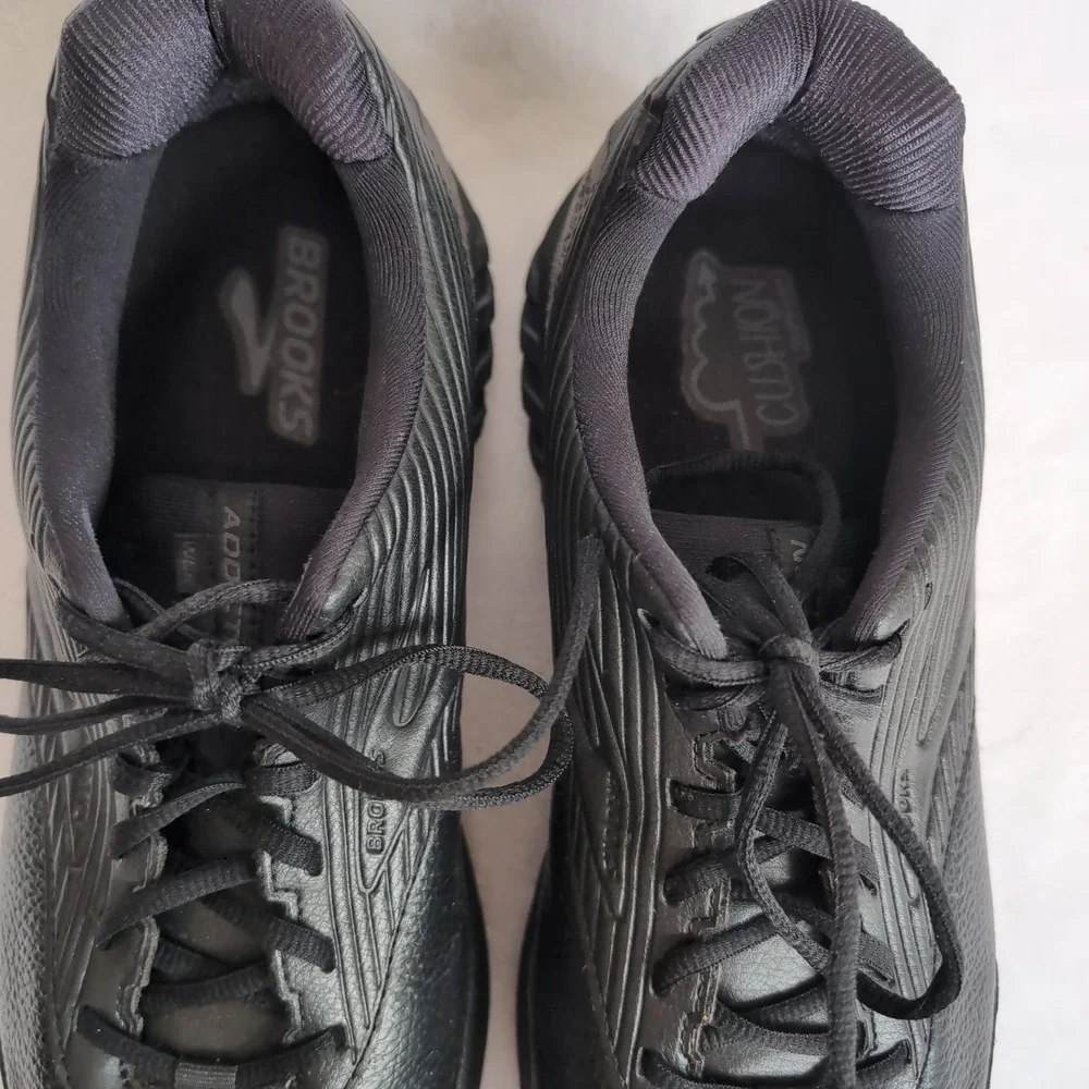 Brooks Addiction Walker 2 Mens 13 Extra Wide 4E Black Leather Walking Shoes